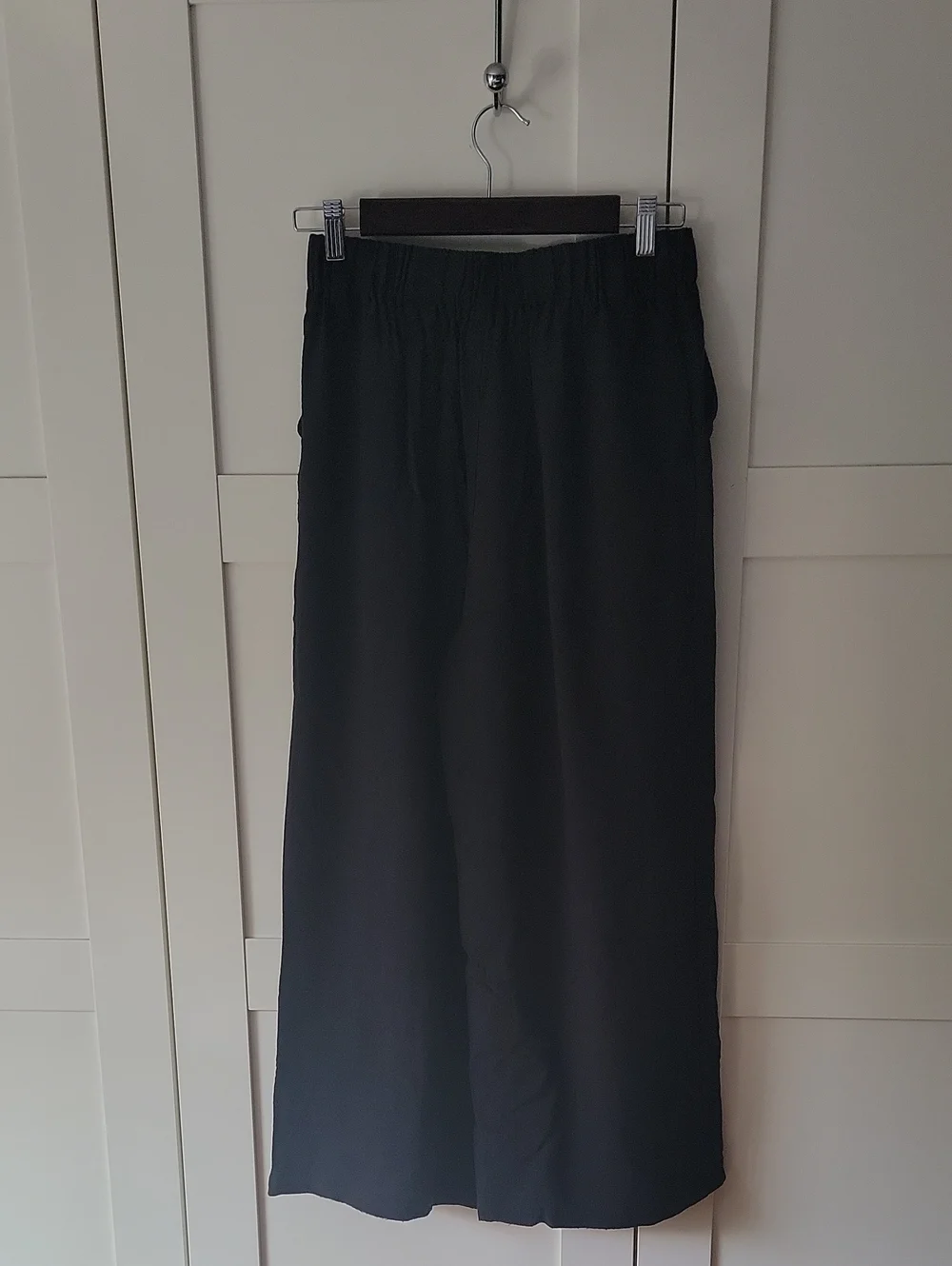❄️3/$30 HALARA High Waisted Wide Leg Flowy Solid Palazzo Linen-Feel Pants - Picture 10 of 12